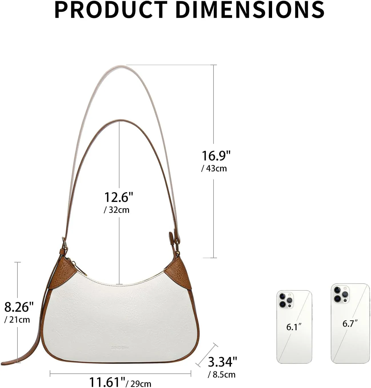 SENDEFN Shoulder Bags for Women Soft Small Clutch Ppurse Crossbody Purses for Women Trendy Hobo Tote Handbag for Ladies