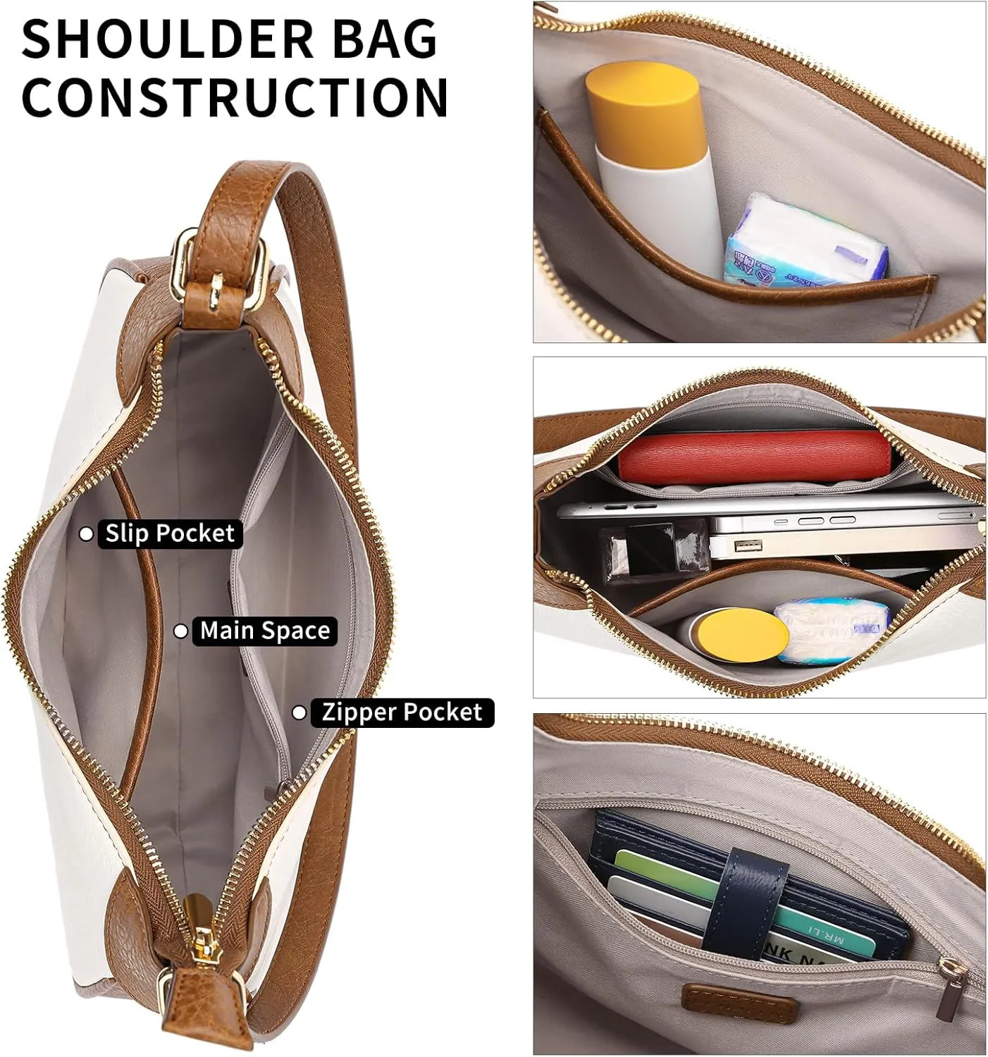 SENDEFN Shoulder Bags for Women Soft Small Clutch Ppurse Crossbody Purses for Women Trendy Hobo Tote Handbag for Ladies