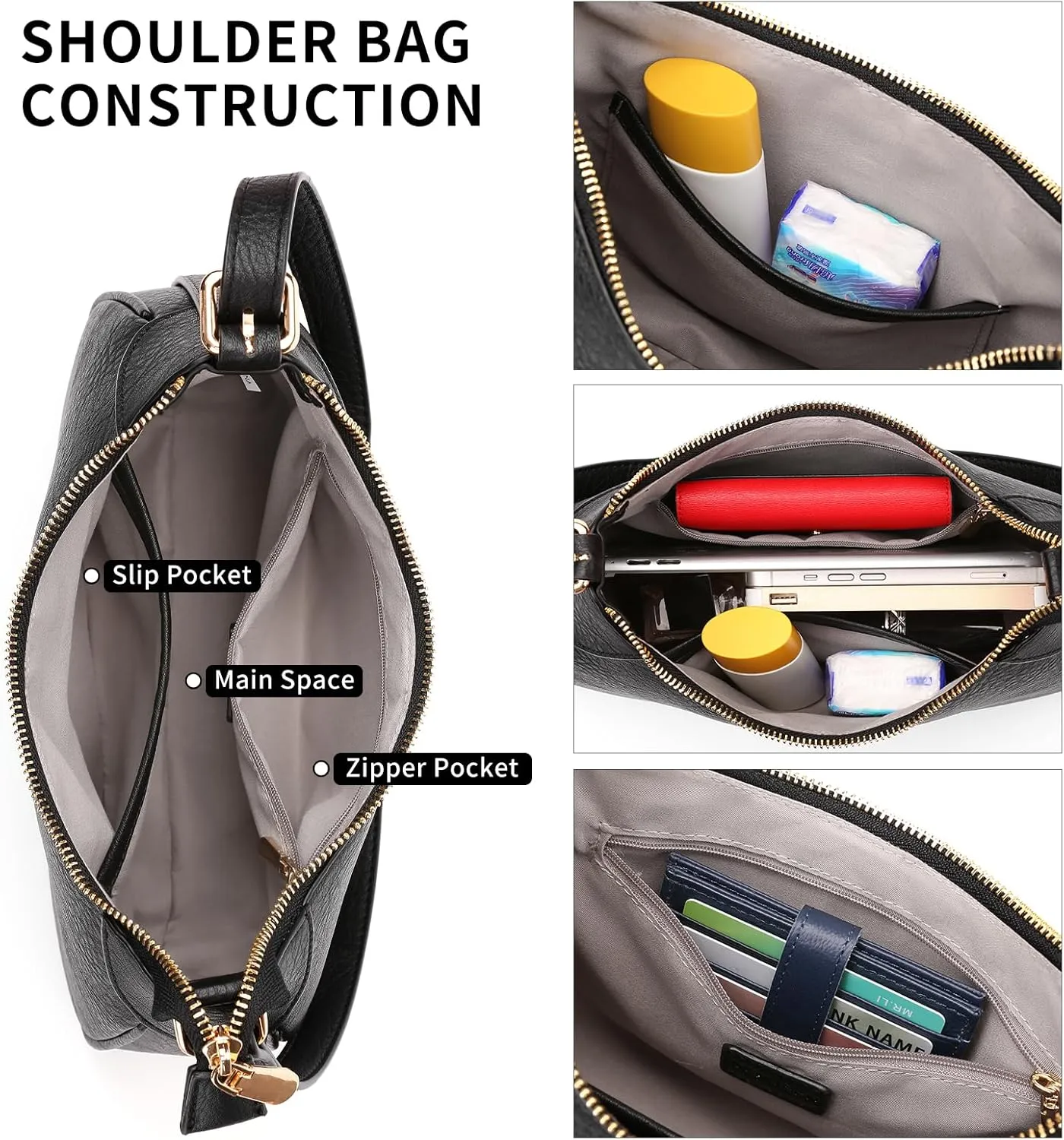 SENDEFN Shoulder Bags for Women Soft Small Clutch Ppurse Crossbody Purses for Women Trendy Hobo Tote Handbag for Ladies