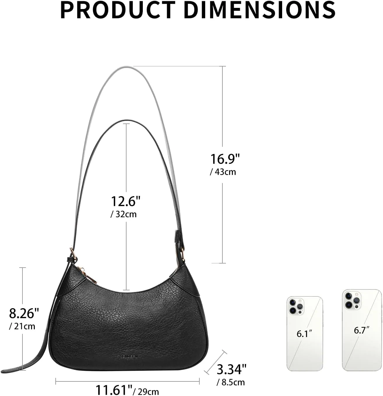 SENDEFN Shoulder Bags for Women Soft Small Clutch Ppurse Crossbody Purses for Women Trendy Hobo Tote Handbag for Ladies