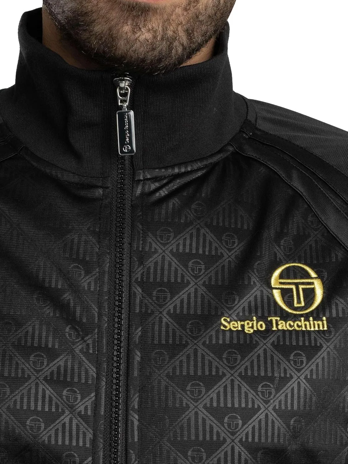 Sergio Tacchini Men's Ghibli Mono Track Jacket, Black