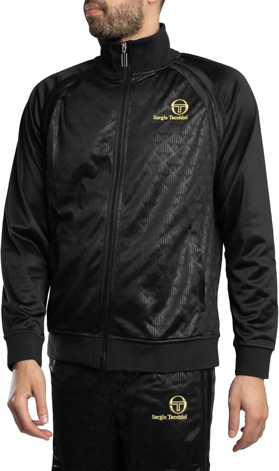 Sergio Tacchini Men's Ghibli Mono Track Jacket, Black