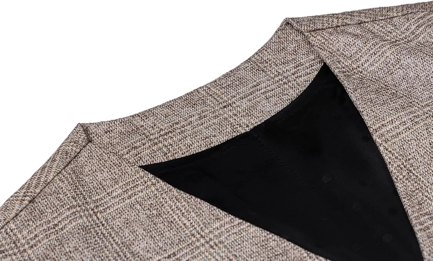 SevenBoy Mens Vintage Suit Vest Plaid Tweed Regular Fit Waistcoat Polka Dot