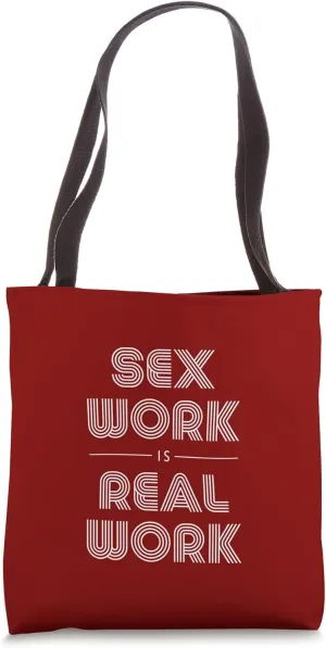 SEX WORK IS REAL WORK Retro Design Tote Bag