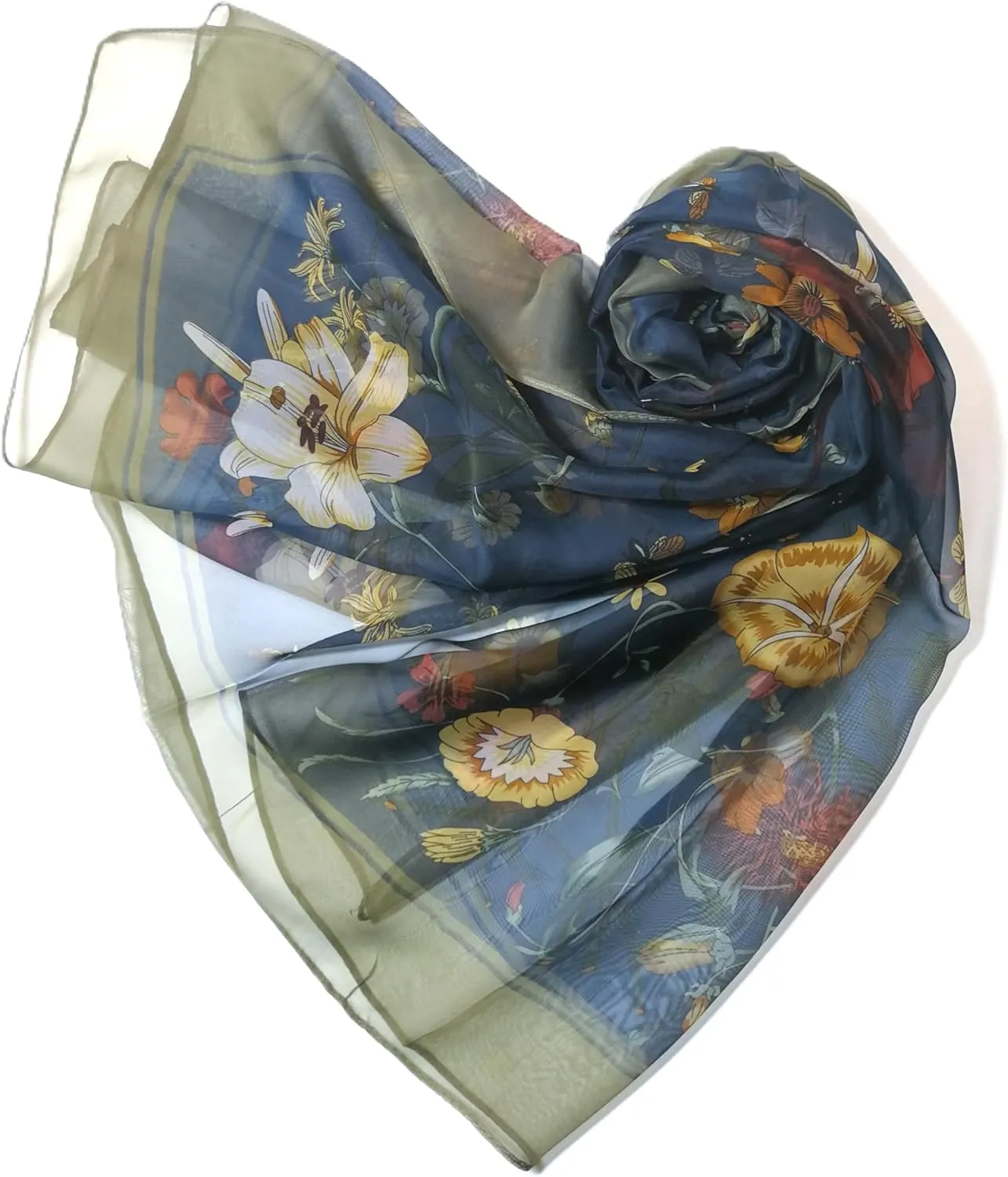 Shanlin Super Large Silk Feel Floral Scarves for Women in Gift Box