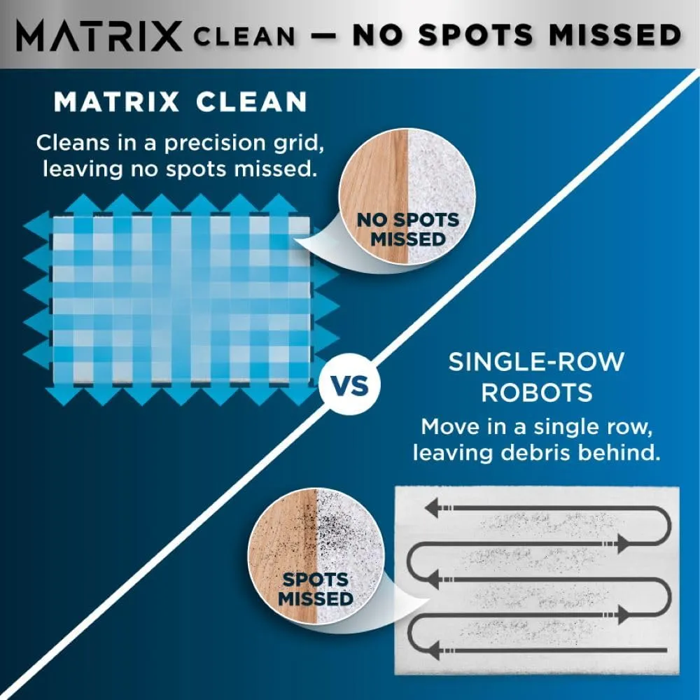 Shark Robot Vacuum & Mop Combo, Powerful Suction, Matrix Plus, 60-Day Debris Capacity, HEPA Bagless Self Empty Base, Sonic Mopping, Home Mapping for Pet Hair - Carpets & Hardfloor