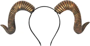 Sheep Horn Headhand Cosplay Headwear Halloween Costume Brown