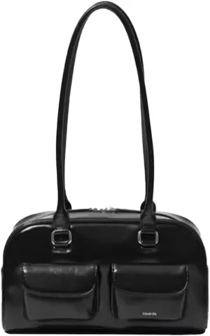 Shoulder Bag Purses for Women Retro Pu Leather Handbag Multi Pocket Top Handle Bag Aesthetic Underarm Bag