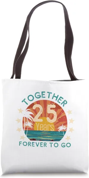 silver jubilee of love: together 25 years Tote Bag