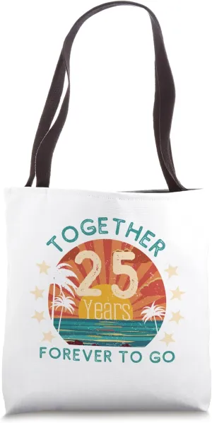 silver jubilee of love: together 25 years Tote Bag