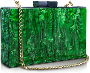 Simcat Acrylic Clutch for Women Marbling Evening Bag Elegant Party Purses Crossbody Bag for Lady Wedding Banquet and Daily