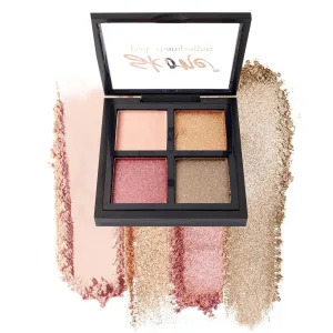 Skone Pink Champagne Eyeshadow Quad - Smokey Eye Makeup, Shimmery Shades of Champagne, Powder Form, Female Targeted, 20g