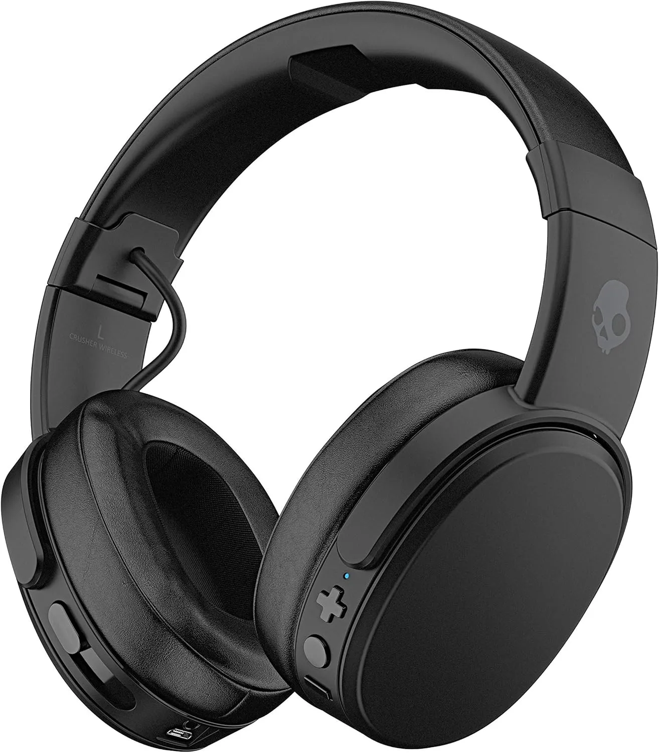 Skullcandy Crusher Bluetooth Wireless Over-Ear Headphones with Microphone - Black - (Renewed)