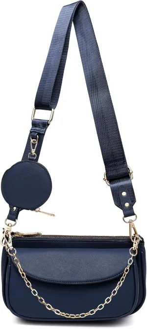 Small Crossbody Bags for Women with Coin Purse Multi Pochette PU Leather Designer Shoulder Handbag 3pcs Set