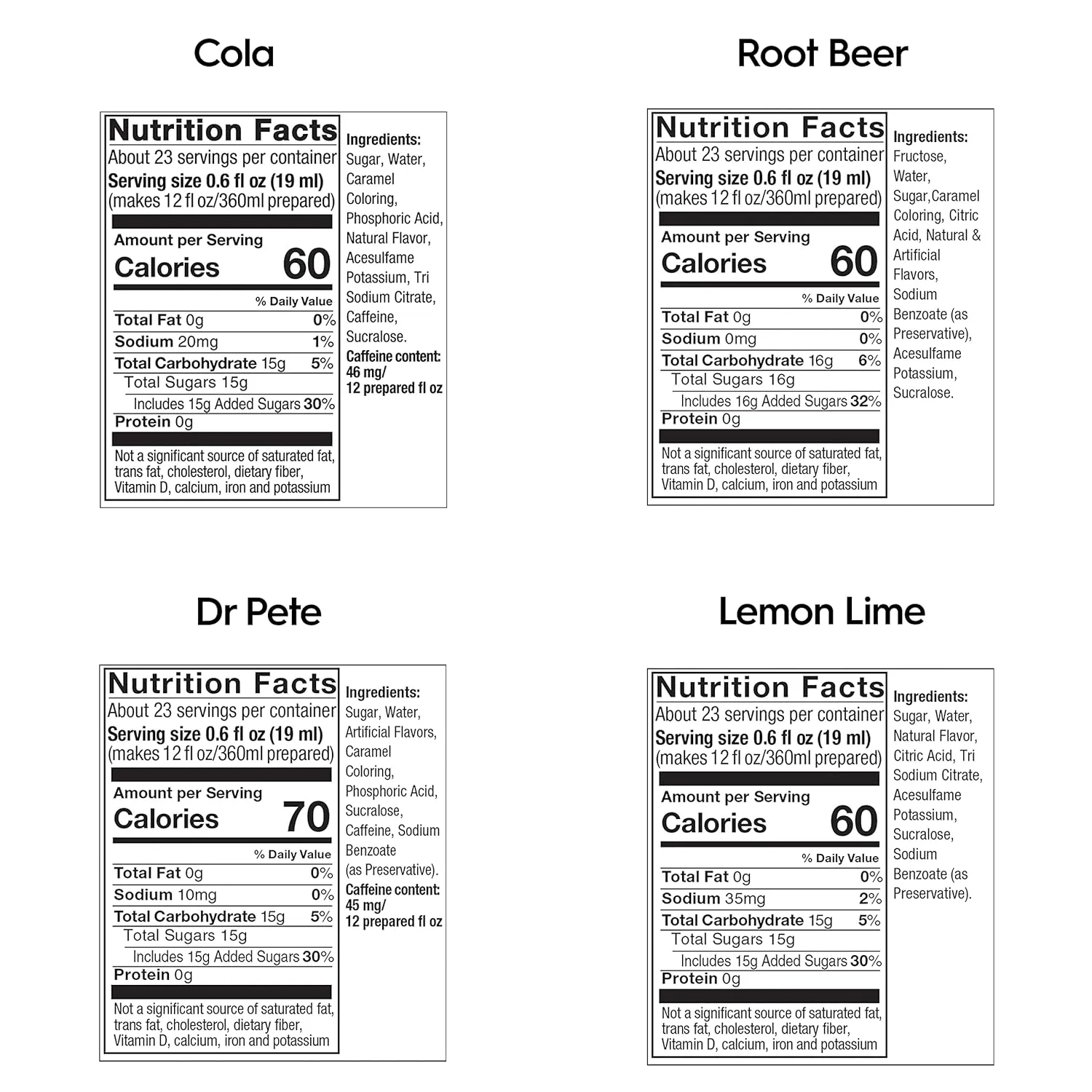 sodastream Flavors Original Variety Pack 440ml 4 Pack, 59.5 Fl Oz