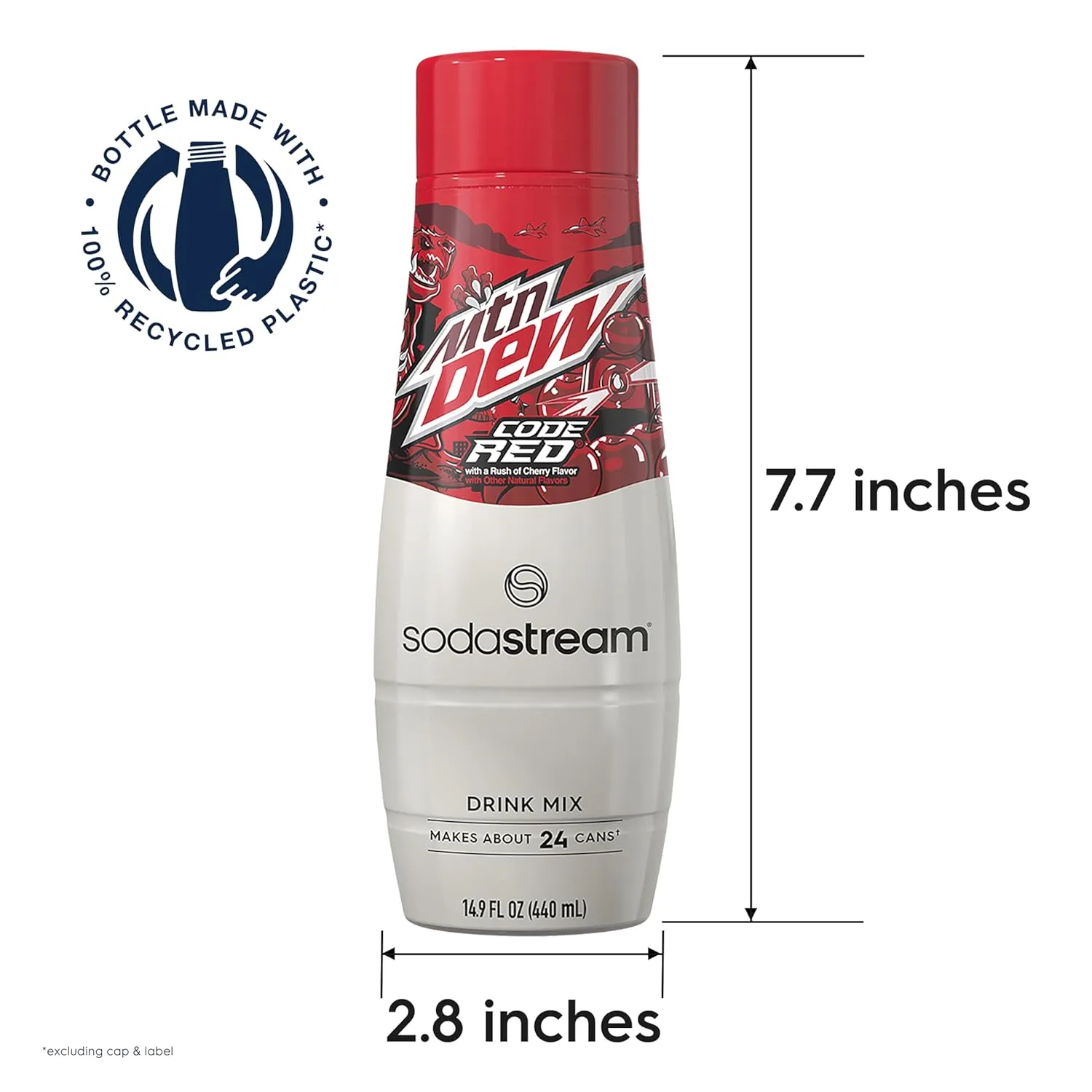 SodaStream MTN Dew Code Red Drink Mix (440ml, Pack of 4)