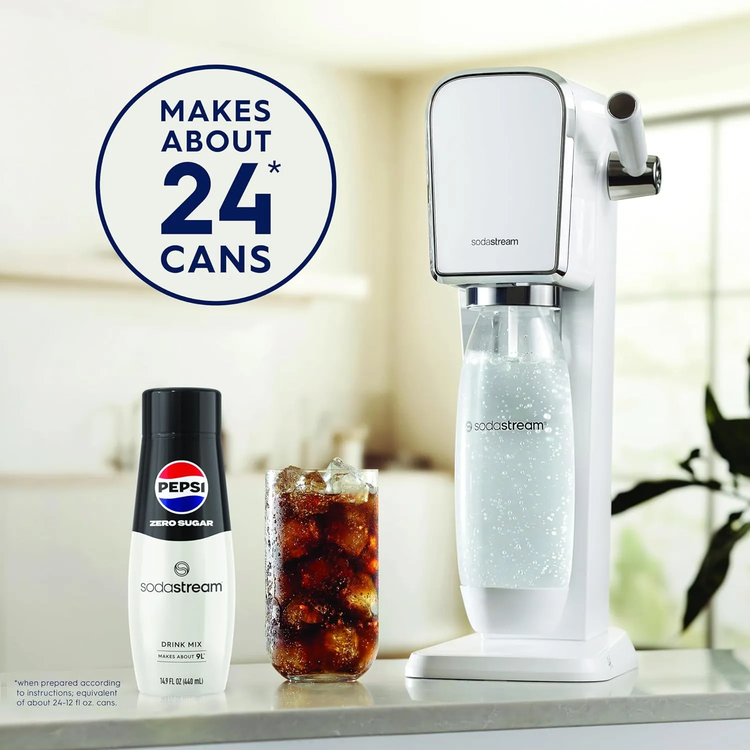 SodaStream Pepsi, Starry & MTN Dew Variety Pack, Zero Sugar, 440ml, (Pack of 3)