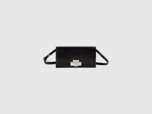 Solid Push Button Sling Bag