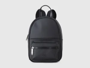 Solid Zipper Backpack