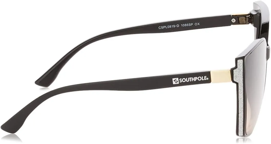 Southpole Women's 1086sp Sparkling Uv400 Protective Cat Eye Sunglasses. Cool Gifts for Her, 62 Mm
