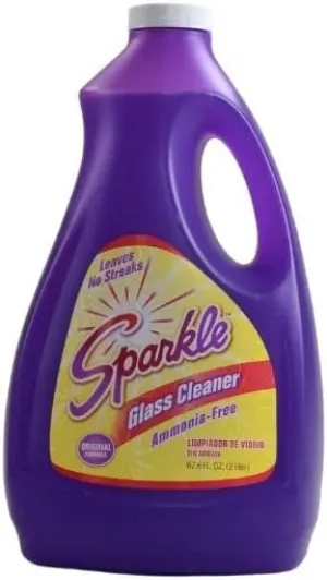Sparkle Glass Cleaner Spray Refill Bottle, Ammonia-Free Original Formula Heavy Duty Glass Cleaner, Leaves No Streaks, 2 Liter Refill Bottle (Pack of 1)