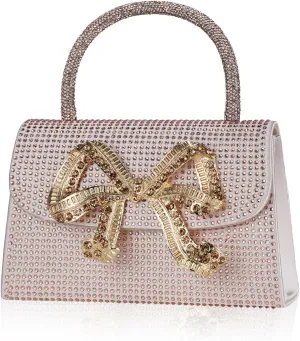 Sparkling Evening Clutches for Women Top Handle Rhinestone Handbags Ladies Luxury Cocktail Party Bling Chain Satche