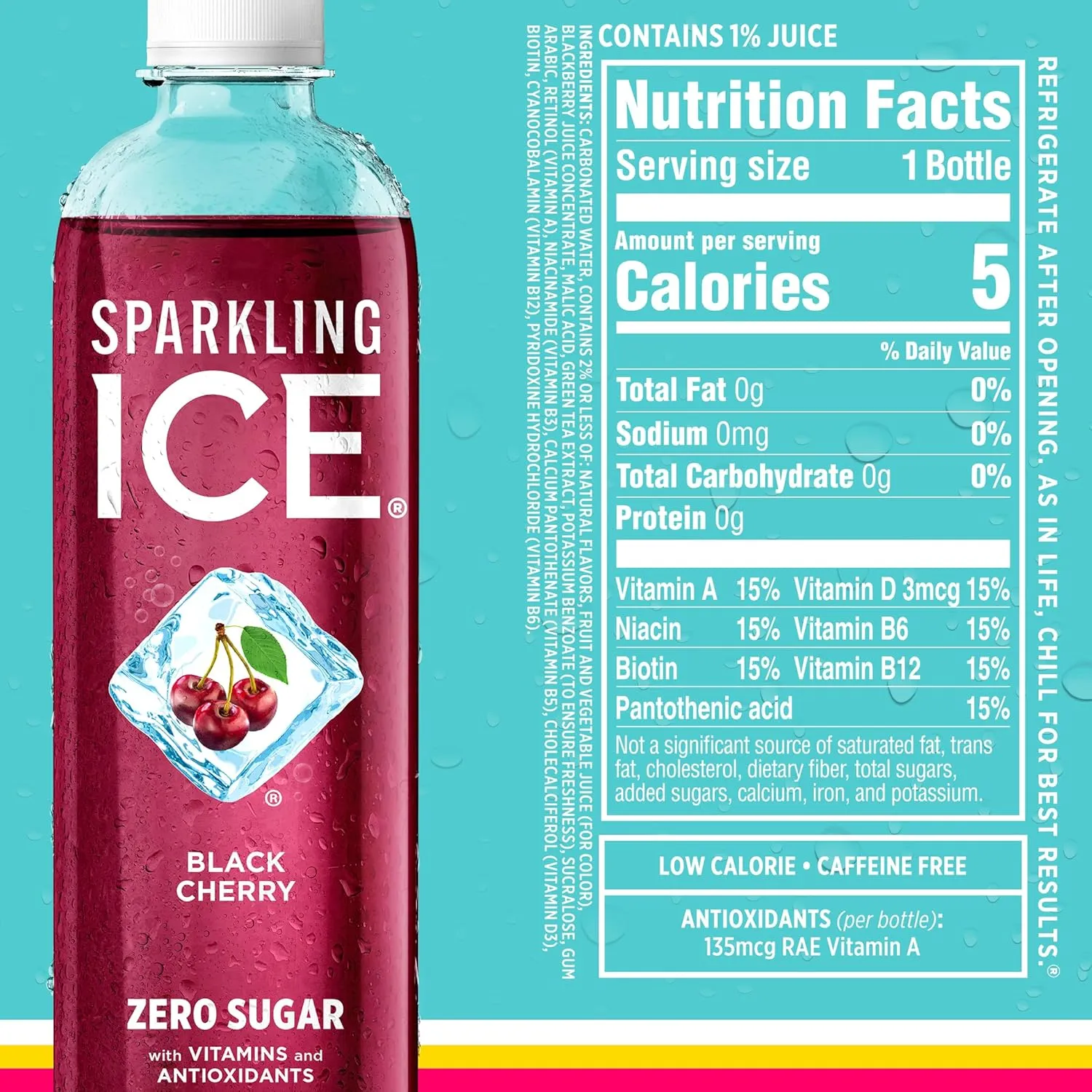 Sparkling Ice STARBURST Red Variety Pack, Zero Sugar Flavored Sparkling Water, with Vitamins and Antioxidants, Low Calorie Beverage, 17 fl oz, 12 count (Kiwi Strawberry, Starburst Fruit Punch, and Starburst Watermelon)