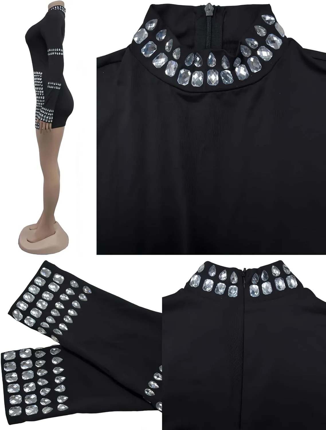 Sparkly Rhinestone Romper Birthday Outfit for Women Sexy Party Night 2025
