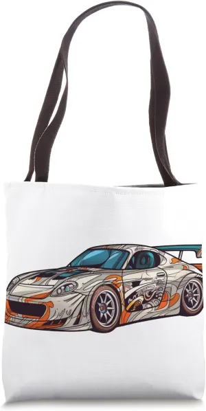 Speed Symphony: Sporting Elegance Tote Bag