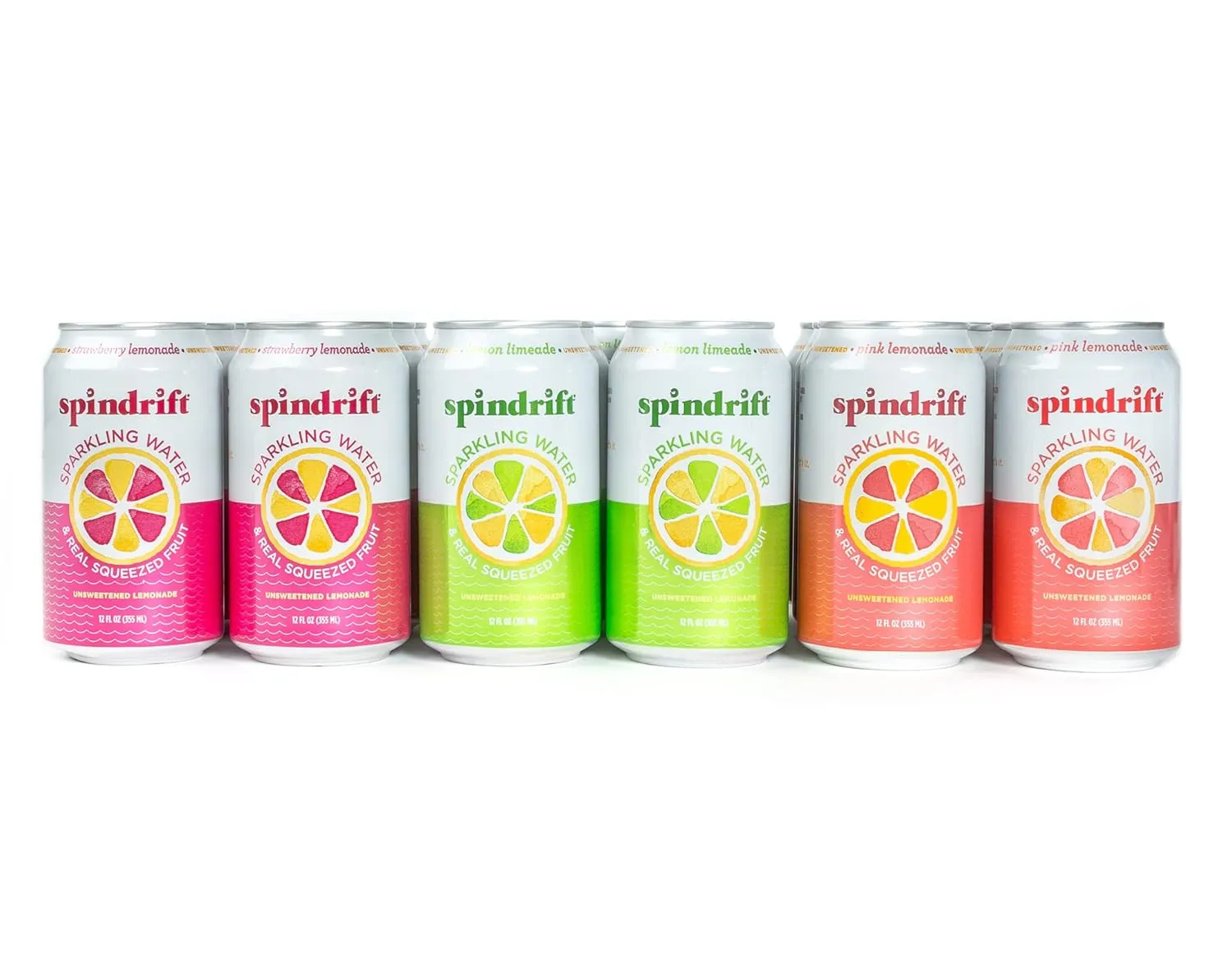 Spindrift Lemonade 3 Flavor Variety 20 Pack,12 Fl Oz (Pack of 20)