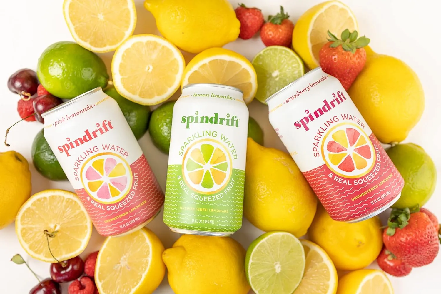 Spindrift Lemonade 3 Flavor Variety 20 Pack,12 Fl Oz (Pack of 20)