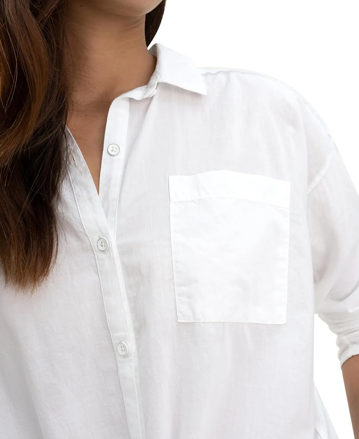 Splendid Women's Paige Shirt | Elegant Woven Front, Cozy Knit Back, and Chic Tie Collar