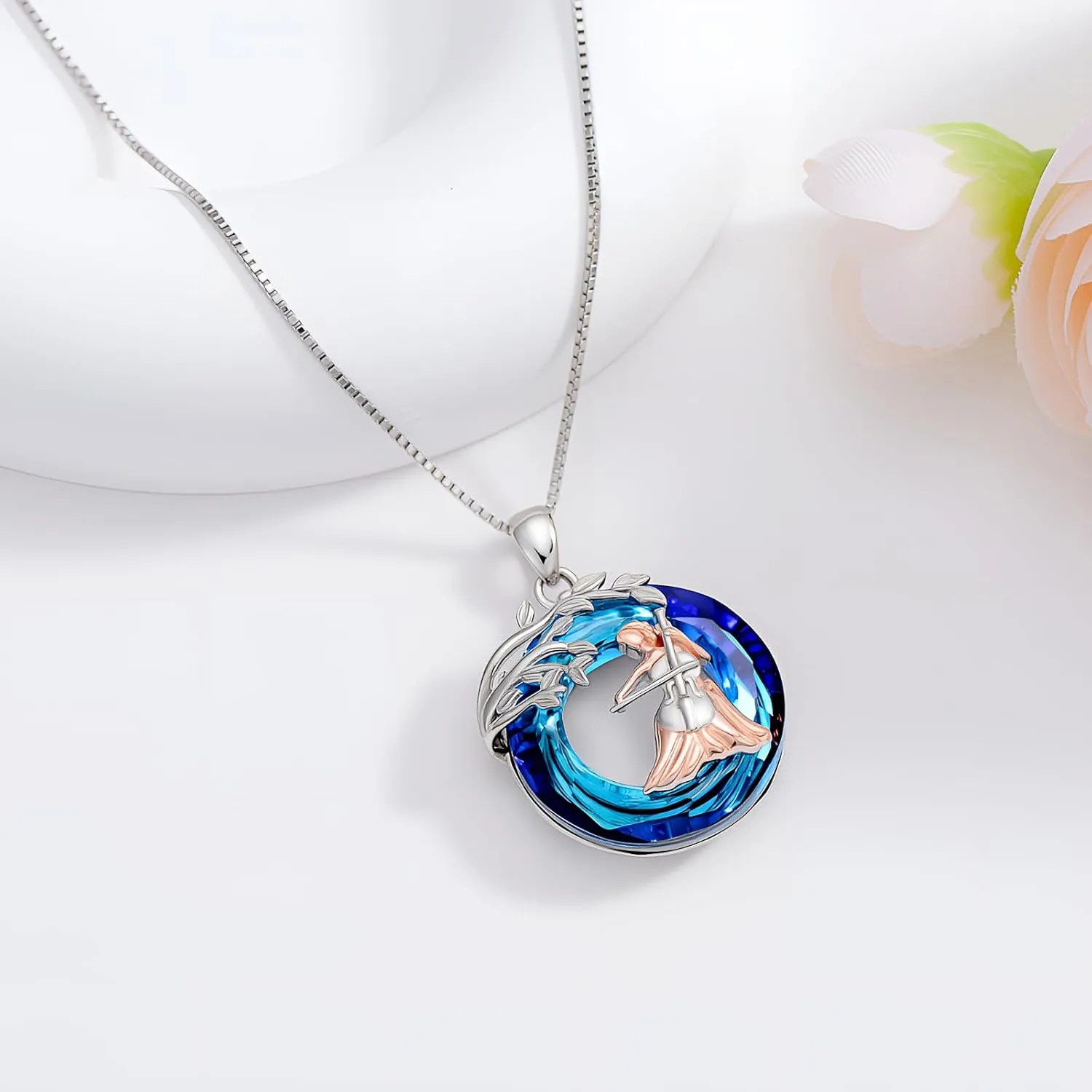 Sport/Music Necklace for Women 925 Sterling Silver Crystal Pendant Tree of Life Jewelry Gifts for Sport Players