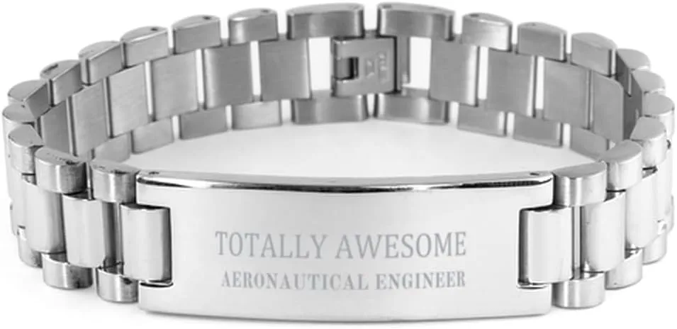Stainless Steel Aeronautical Engineer Bracelet - Totally Awesome Gifts for Aviation Enthusiasts and Graduation, Birthday, and Christmas Celebrations