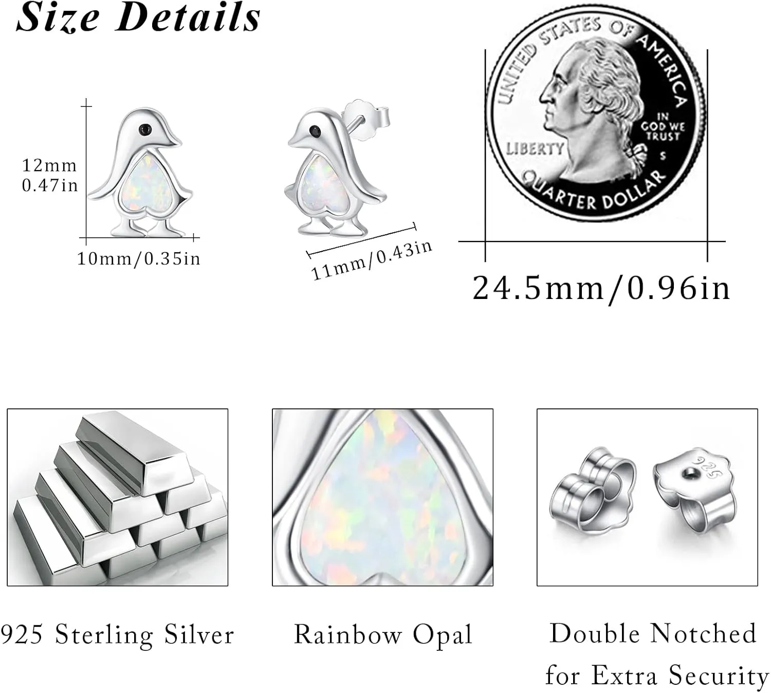 Sterling Silver Dinosaur/Turtle/Sheep/Dragonfly/Panda/Bunny/Mushroom/Cat/Spider Stud Earrings Animal Earring Hypoallergenic Jewelry Gifts for Women Sister Daughter