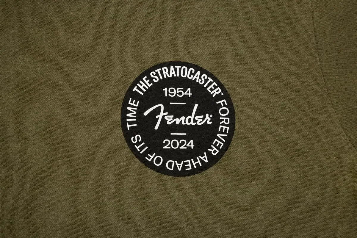 Stratocaster� 70th Anniversary Badge Tee, Olive, M