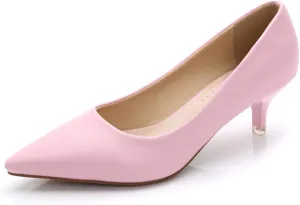 Stunner Women's Classic Fashion Pointed Toe Low Heel Dress Pumps Shoes