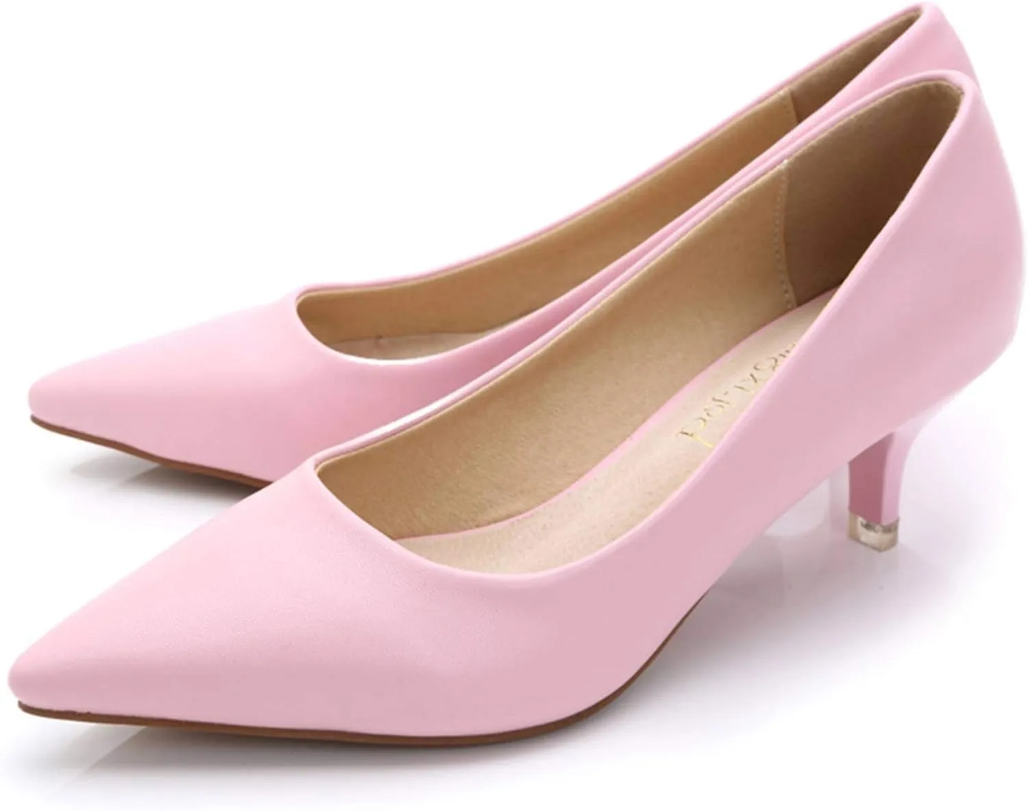 Stunner Women's Classic Fashion Pointed Toe Low Heel Dress Pumps Shoes
