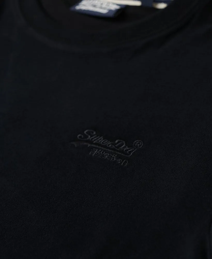 Superdry Men's Essential Logo EMB T-Shirt, Black/Black