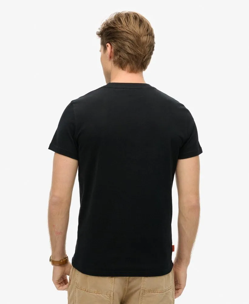 Superdry Men's Essential Logo EMB T-Shirt, Black/Black