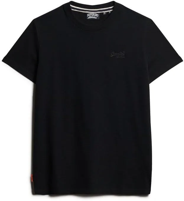 Superdry Men's Essential Logo EMB T-Shirt, Black/Black