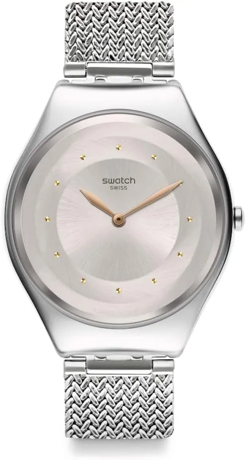 Swatch Skin Irony Quartz Stainless Steel Strap, 16 Casual Watch (Model: SYXS117M), Grey