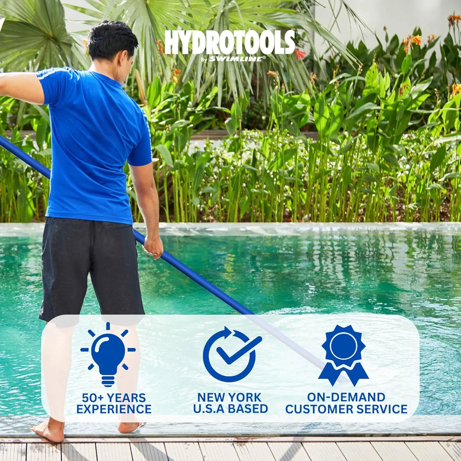 SWIMLINE HYDROTOOLS Swimming Pool Vacuum Hose With Kink-Resistant Swivel Cuff 1.25'' X 18' For Inground Pools - Compatible With Vacuum Heads, Skimmers, Filter Pump Inlets, And Other Pool Accessories
