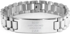 Switchboard operator Ladder Stainless Steel Bracelet, Best Switchboard operator Ever, Best Funny Gifts, Birthday Gifts, Christmas Gifts For Men Women