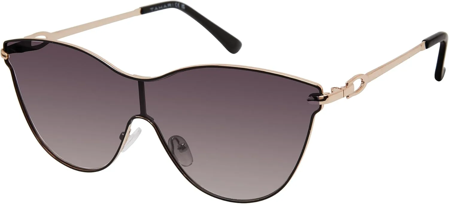 TAHARI Women's Chic Shield UV400 Protective Cat Eye Sunglasses
