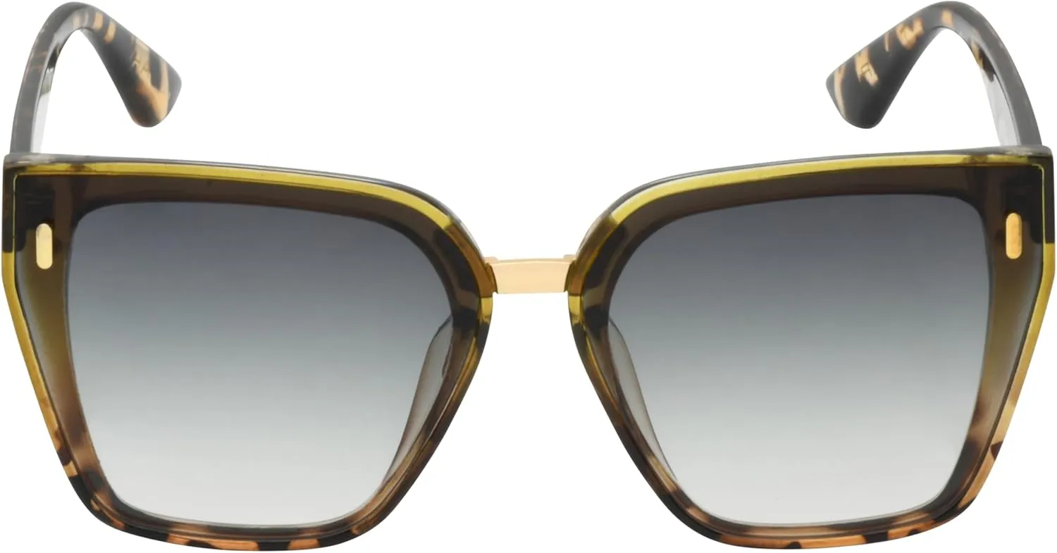 TAHARI Women's Chic Shield UV400 Protective Cat Eye Sunglasses