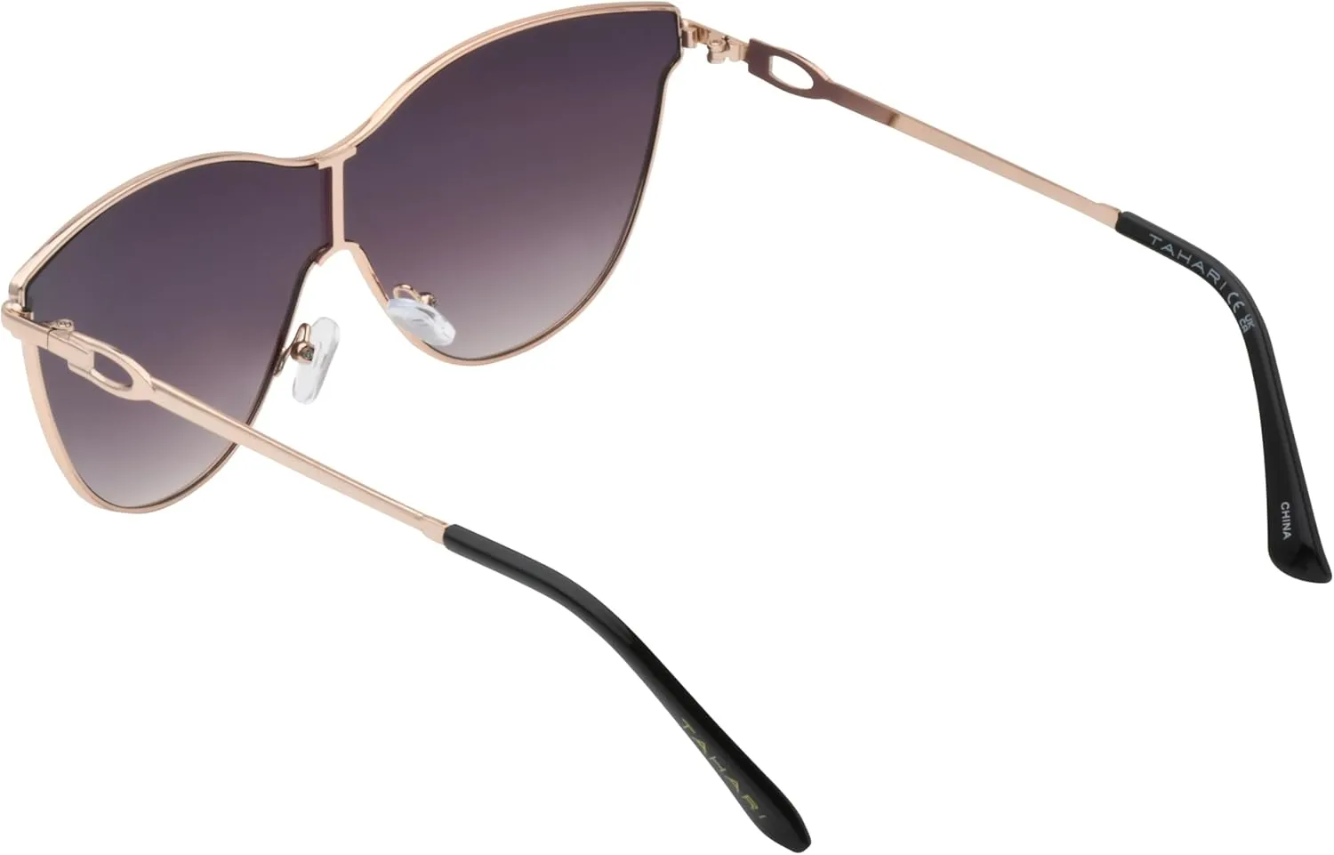 TAHARI Women's Chic Shield UV400 Protective Cat Eye Sunglasses