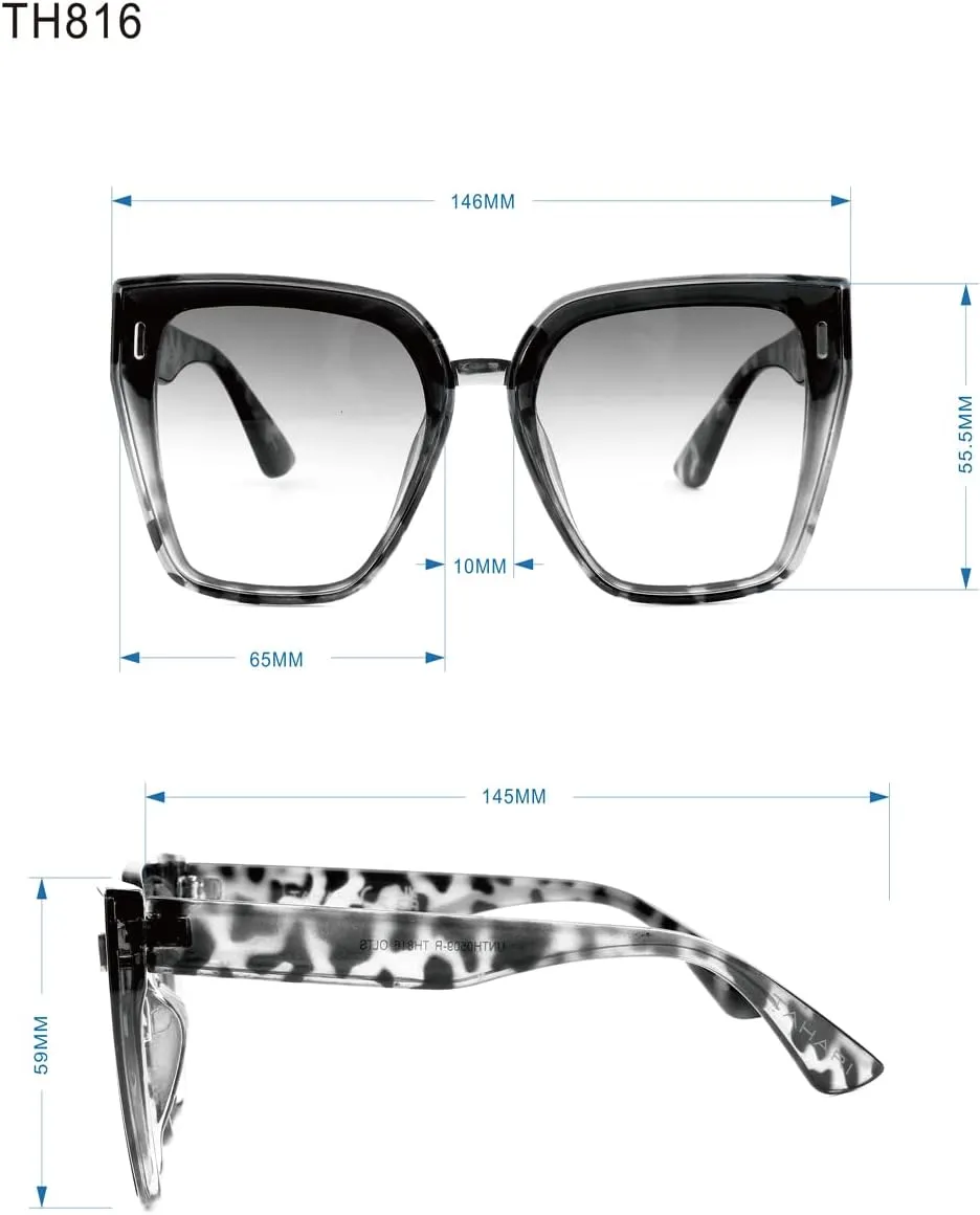 TAHARI Women's Chic Shield UV400 Protective Cat Eye Sunglasses