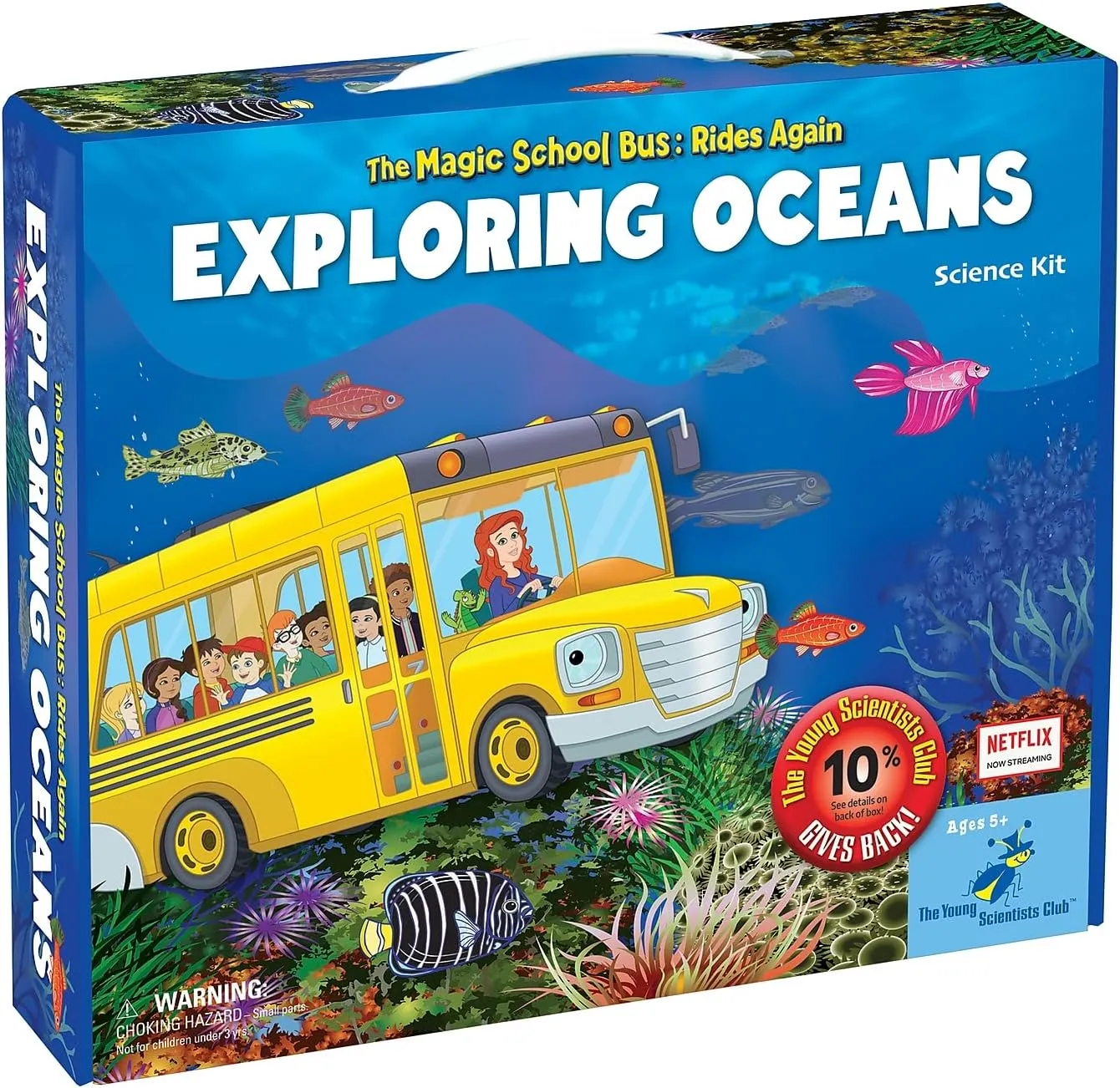 The Magic School Bus Rides Again: Exploring Oceans by Horizon Group USA, Homeschool STEM Kits for Kids, Includes Hands-On Educational Manual, Collector Cards, Sea Shells, Game Cards, Sea Salts & More