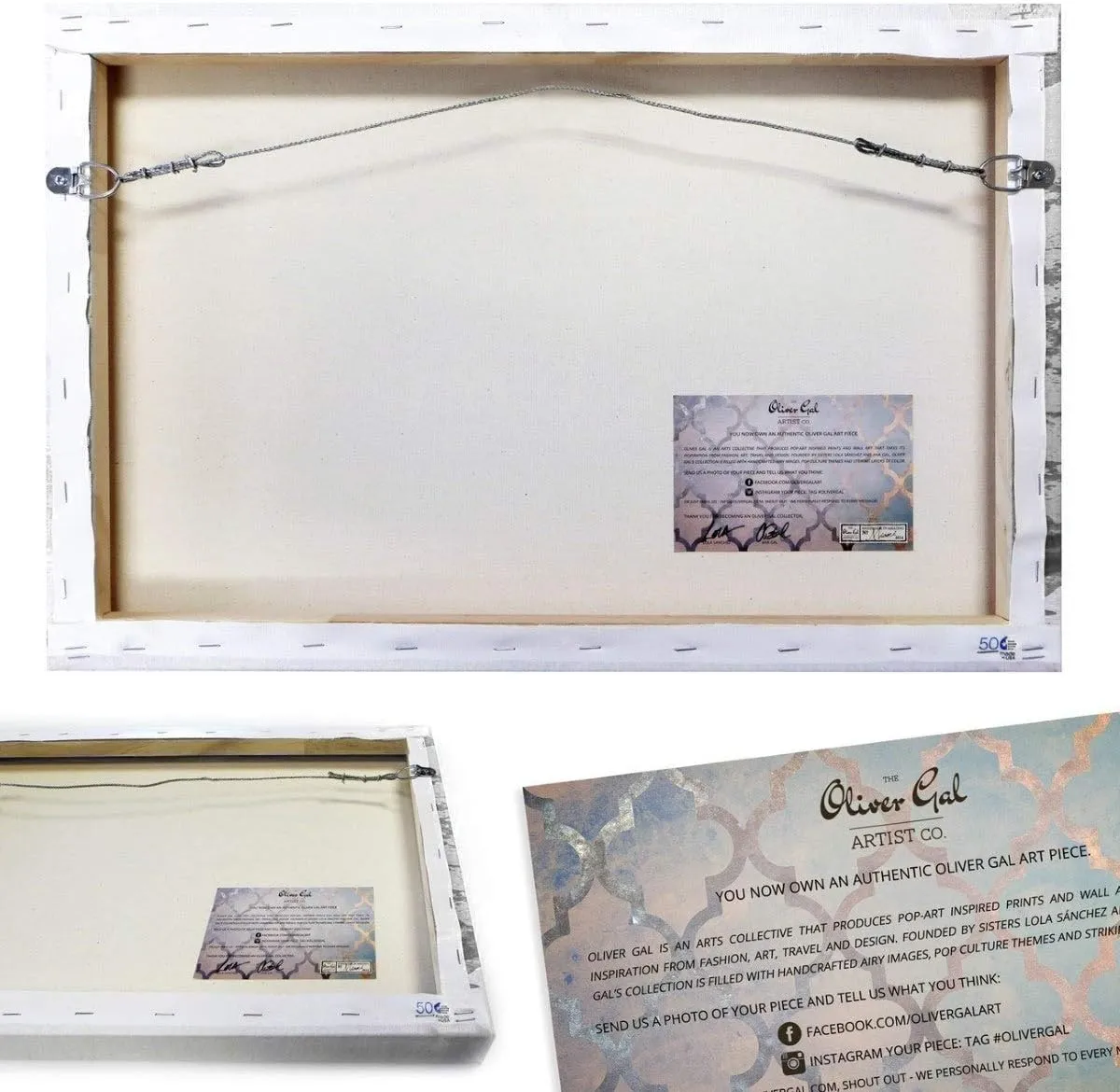The Oliver Gal Artist Co. Fashion and Glam Wall Art Canvas Prints 'Shop and Peek'